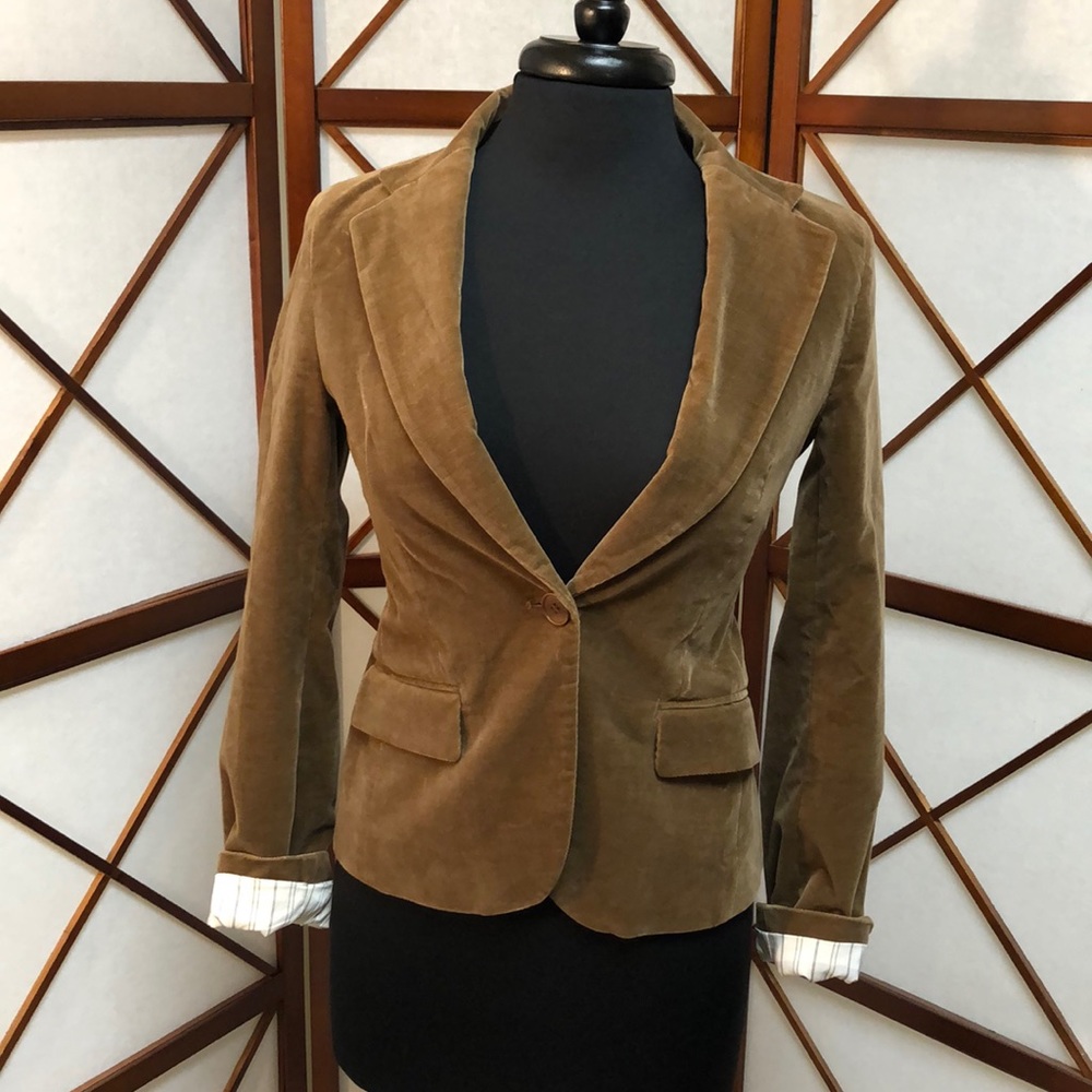 Theory Brown Velvet Blazer